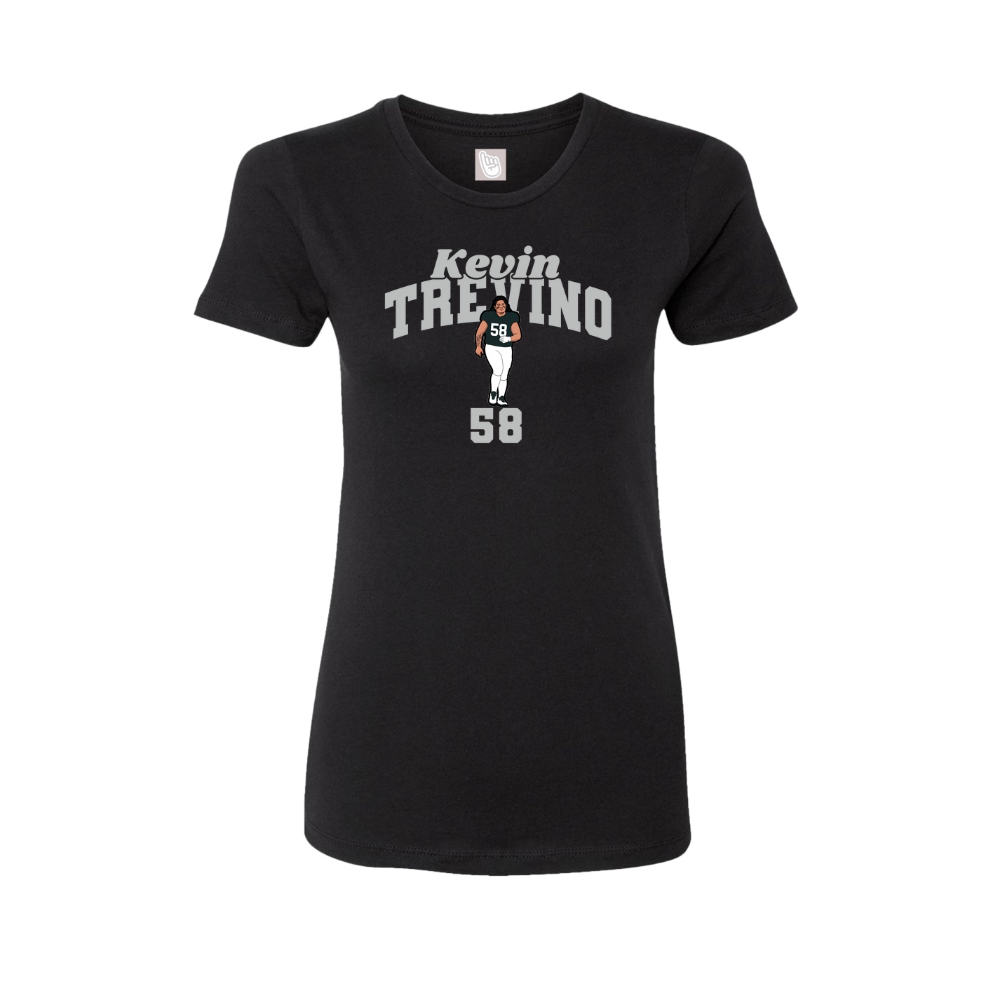 Fitted Women's Tee — Signature Arch in Black
