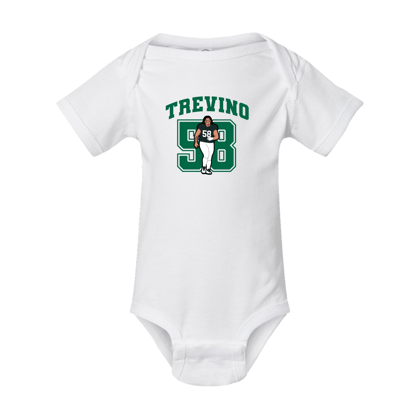 Baby Onesie — Number in White