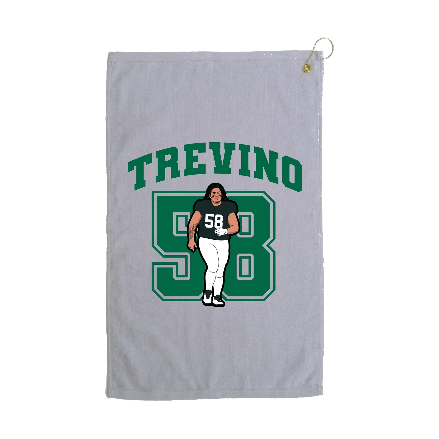 Golf Towel — Number in Grey