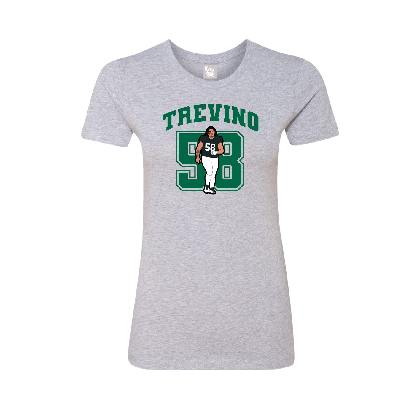 Fitted Women's Tee — Number in Grey