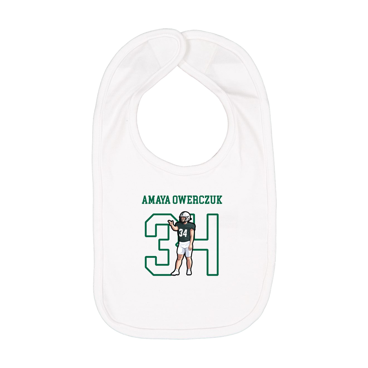 Infant Bib — Shirsey in White