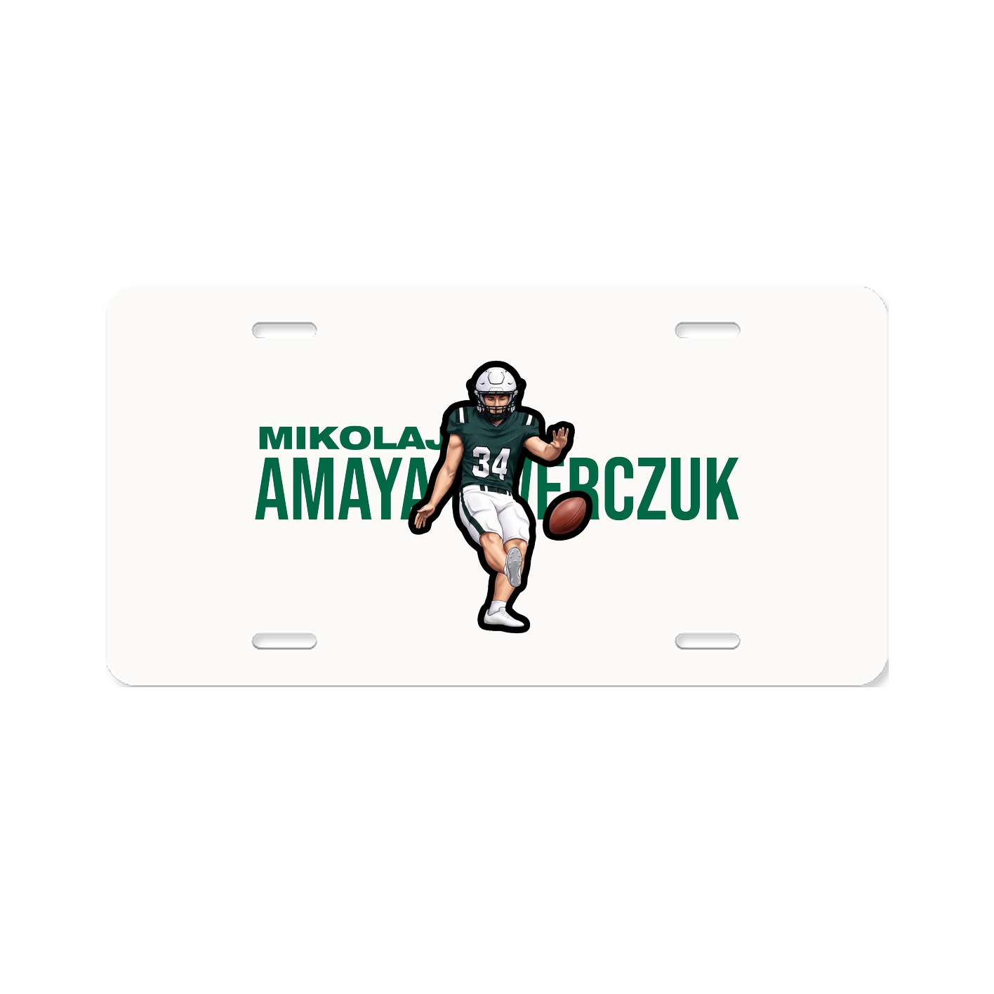 License Plate — Player Name in Classic