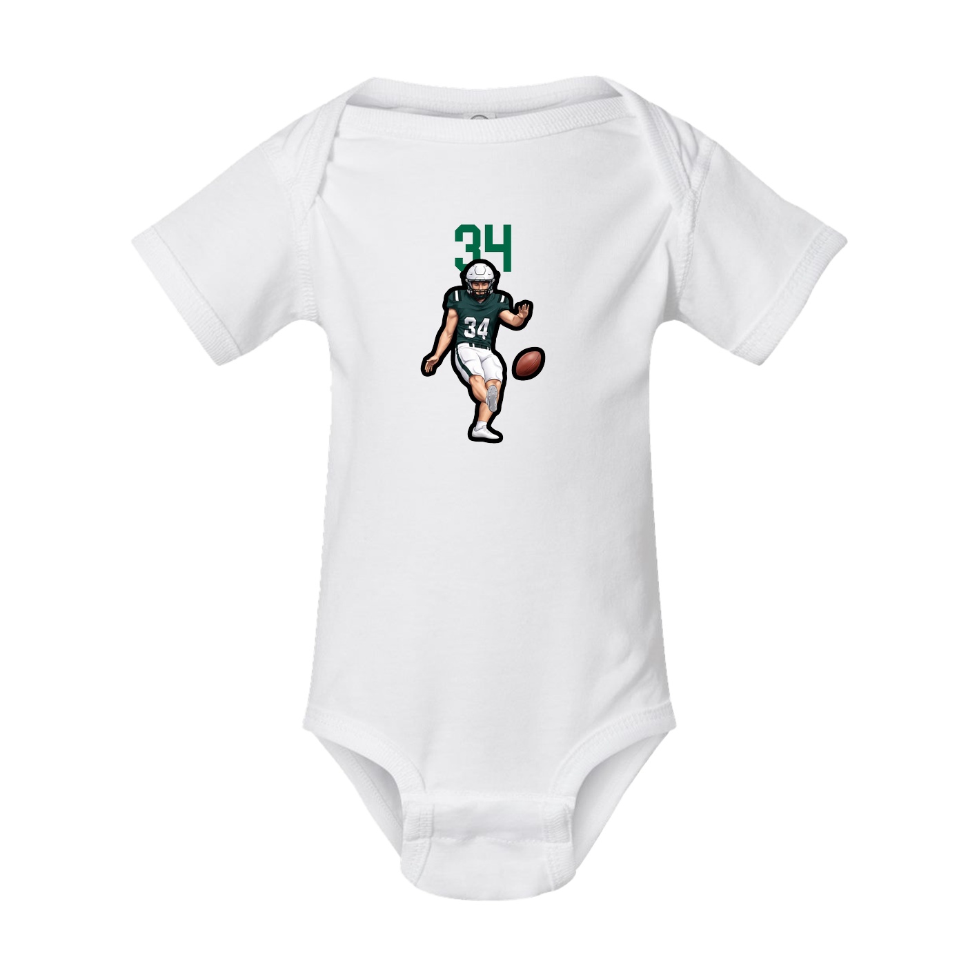 Baby Onesie — Number Top in White