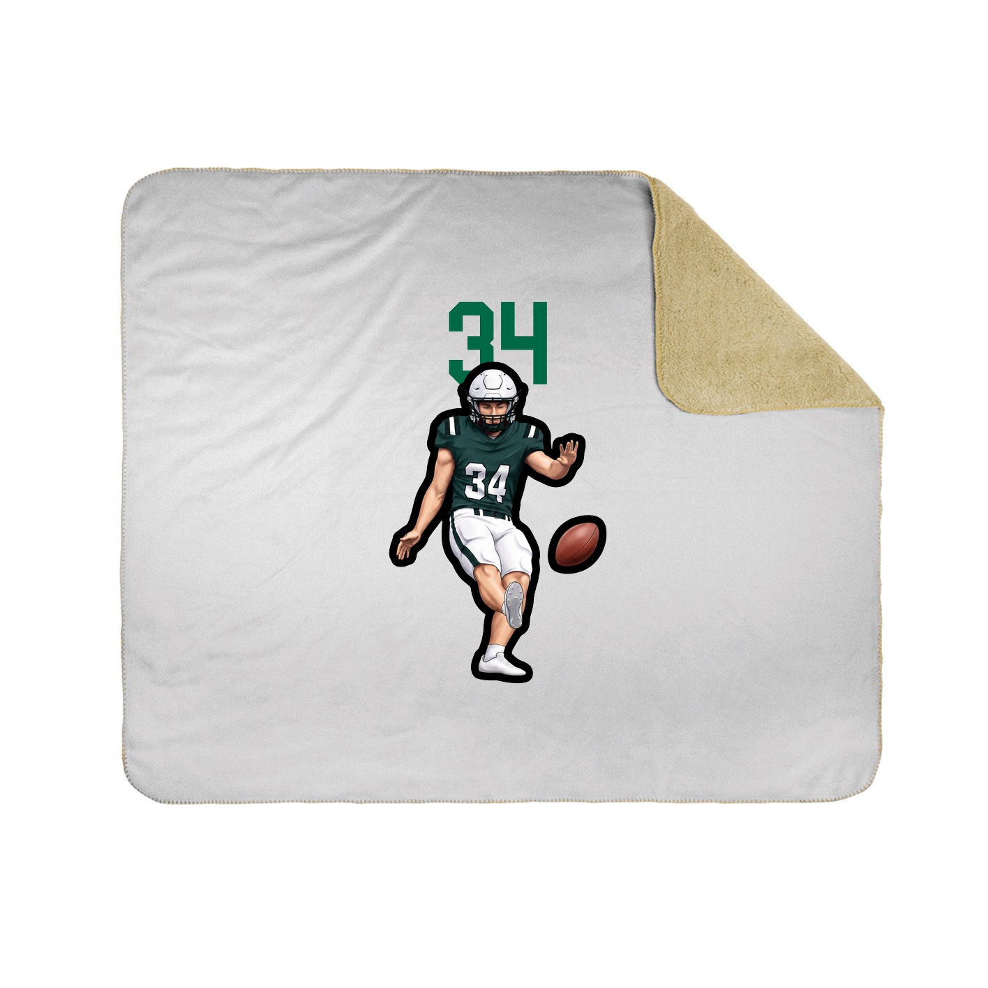 Throw Blanket — Number Top in White