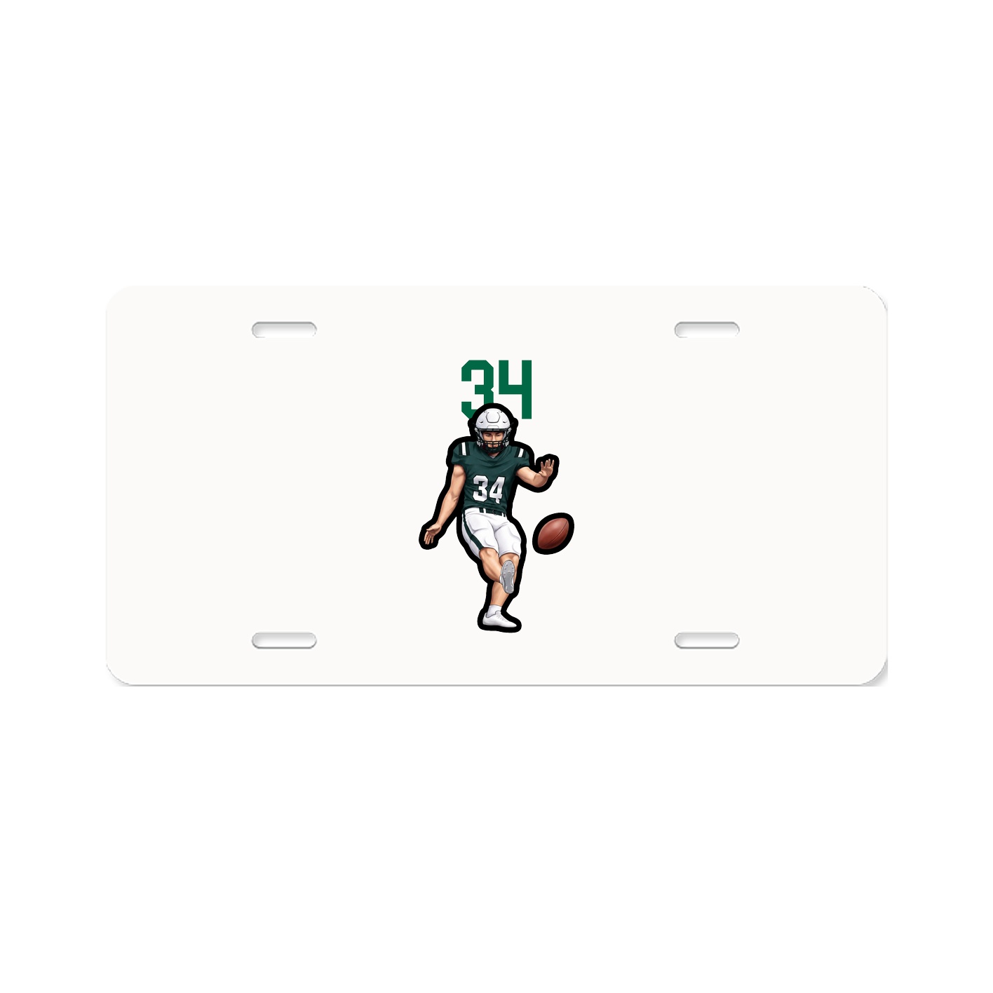 License Plate — Number Top in Classic
