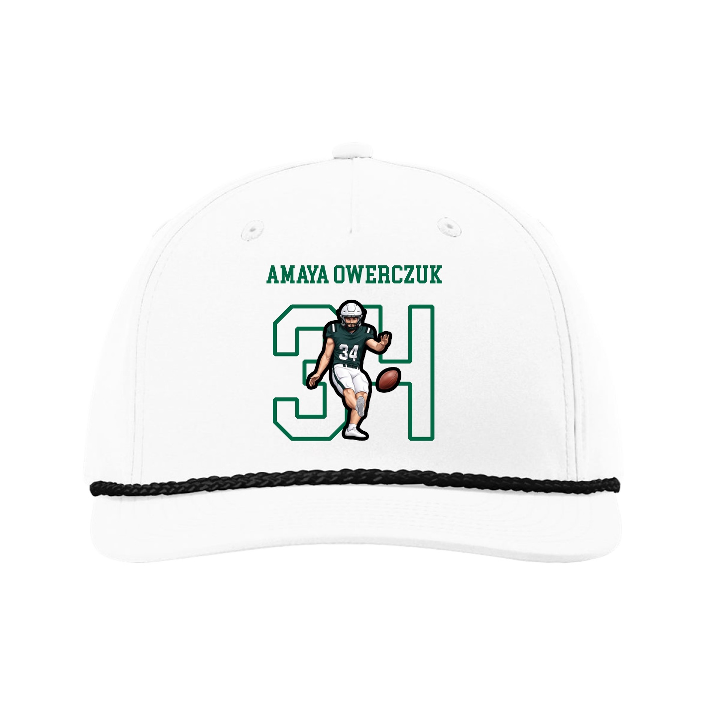 Five-Panel Classic Rope Cap — Shirsey in White