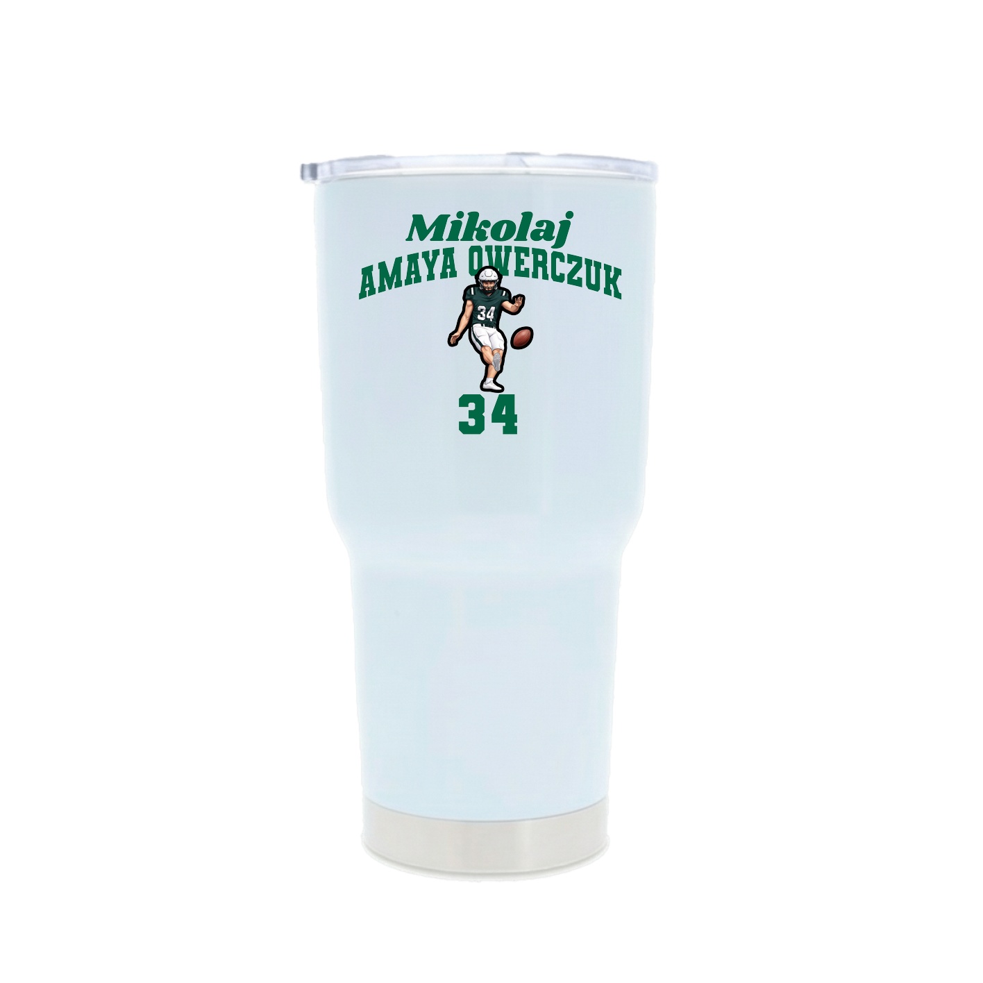 30oz Stainless Steel Tumbler — Signature Arch in White