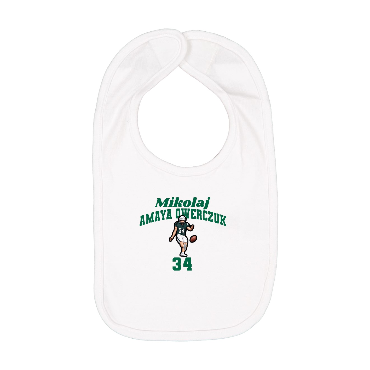 Infant Bib — Signature Arch in White