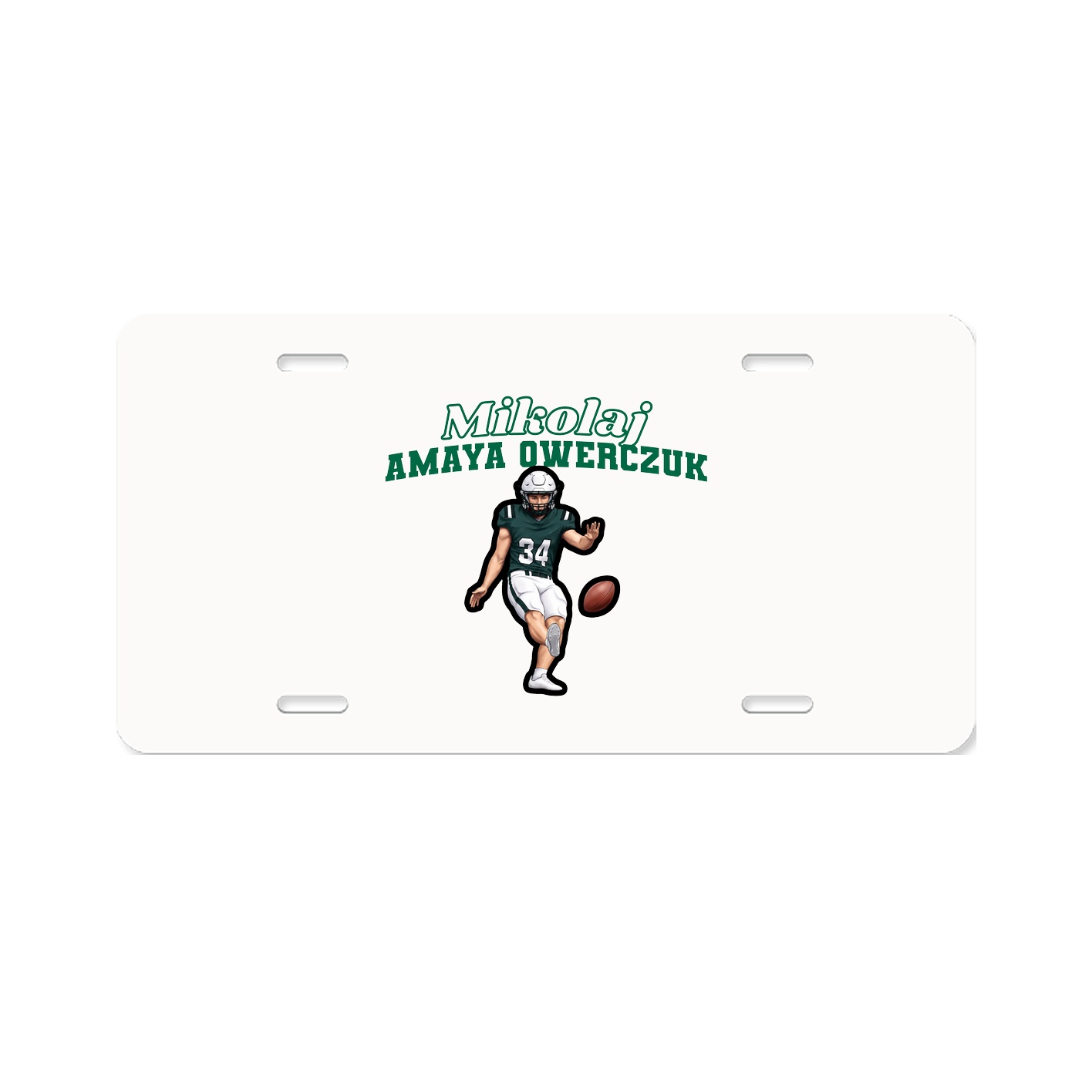 License Plate — Name Arch in Classic