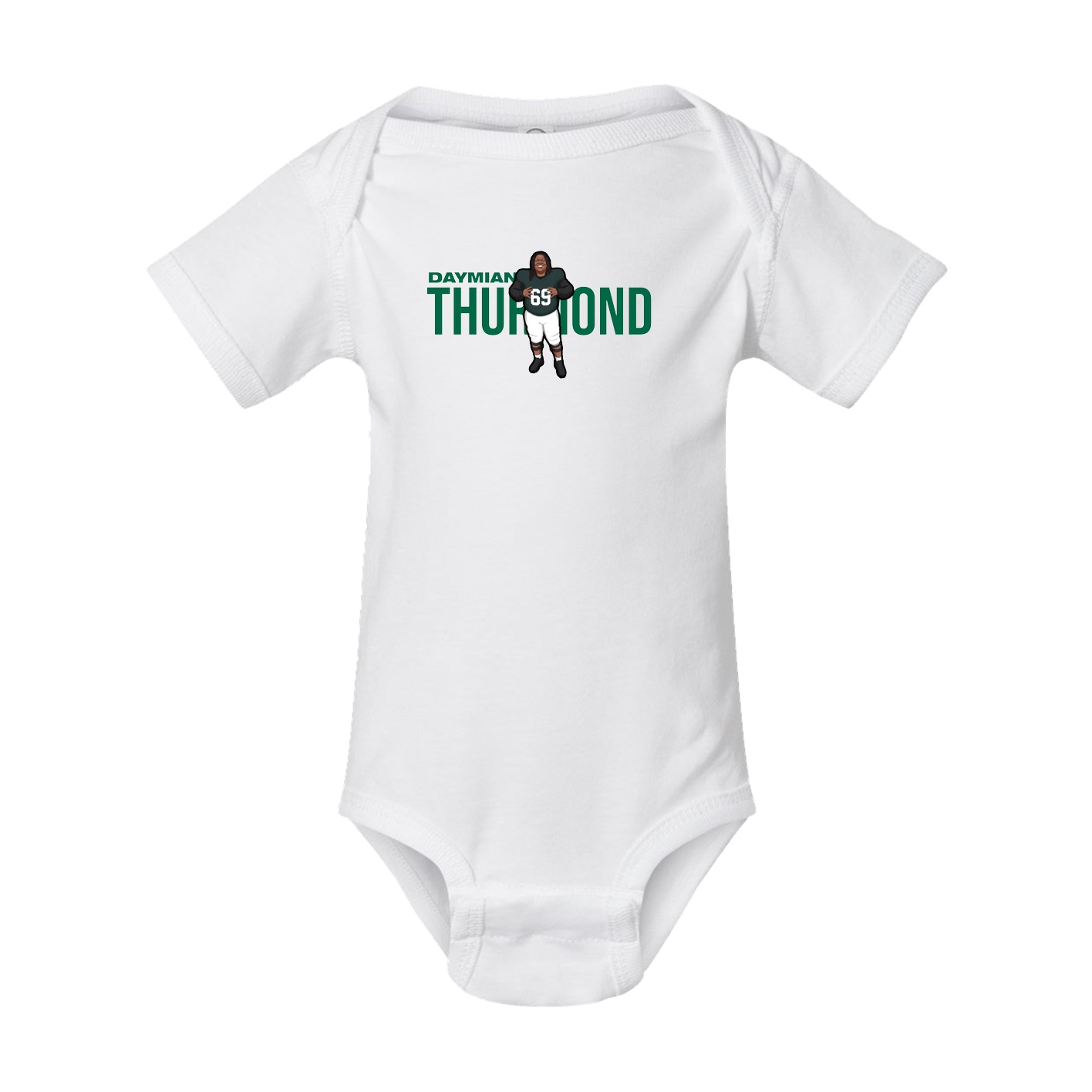 Baby Onesie — Player Name in White