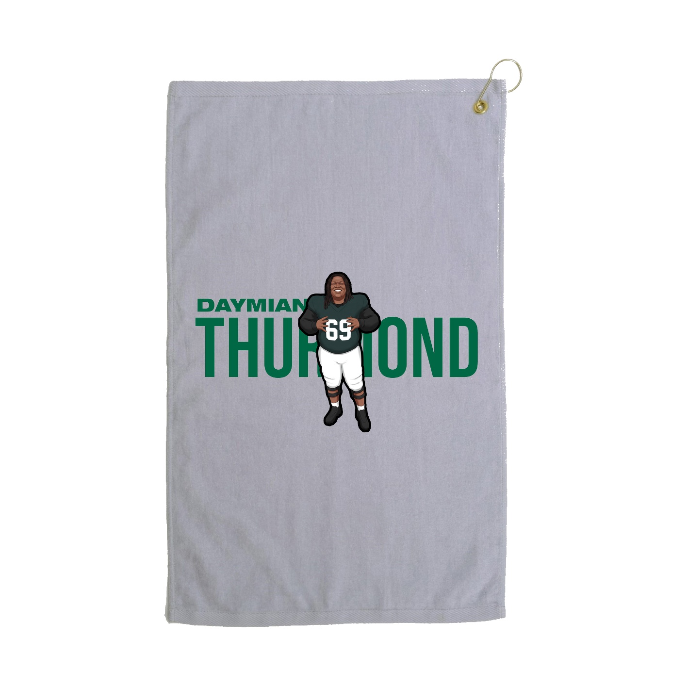 Golf Towel — Player Name in Grey
