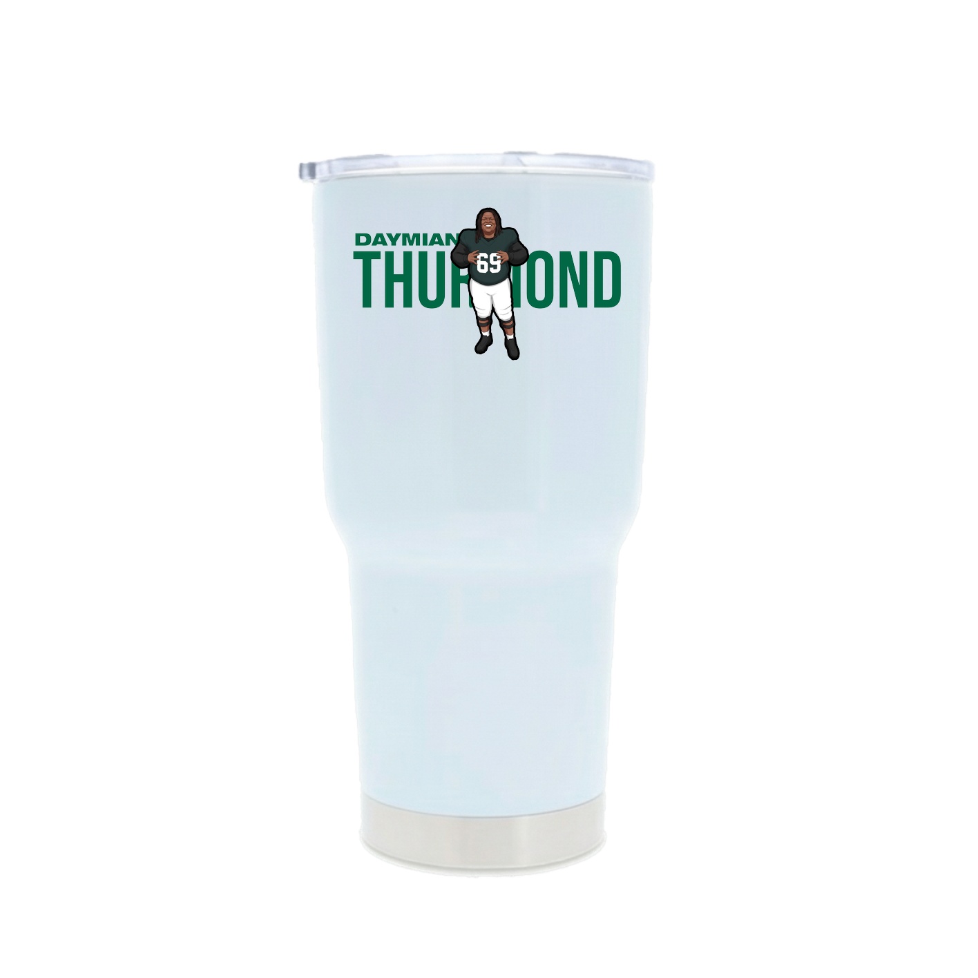 30oz Stainless Steel Tumbler — Player Name in White