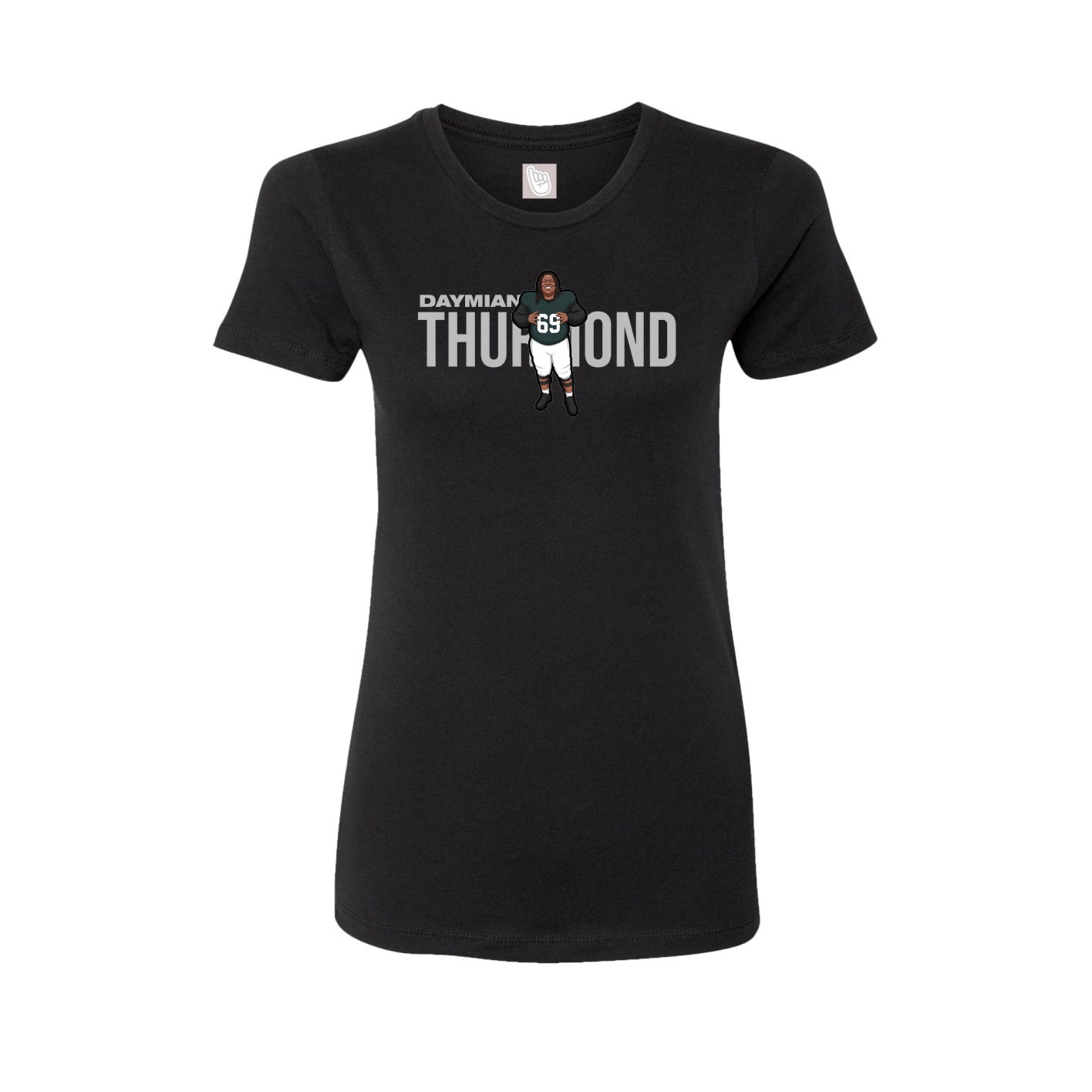 Fitted Women's Tee — Player Name in Black