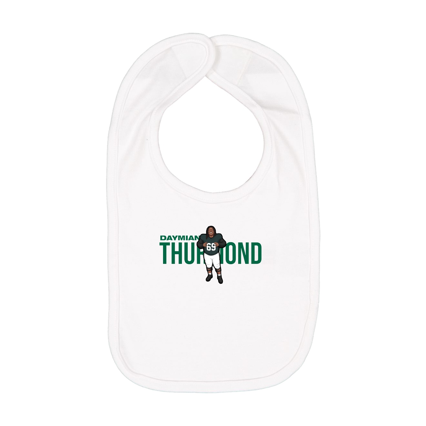 Infant Bib — Player Name in White