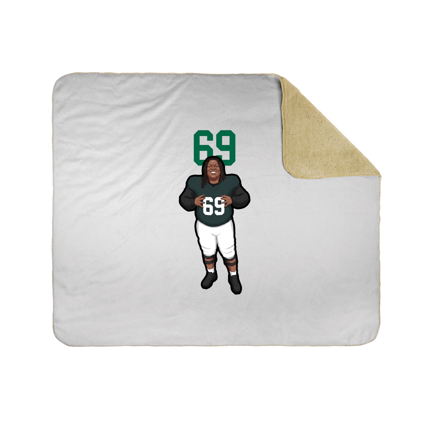 Throw Blanket — Number Top in White