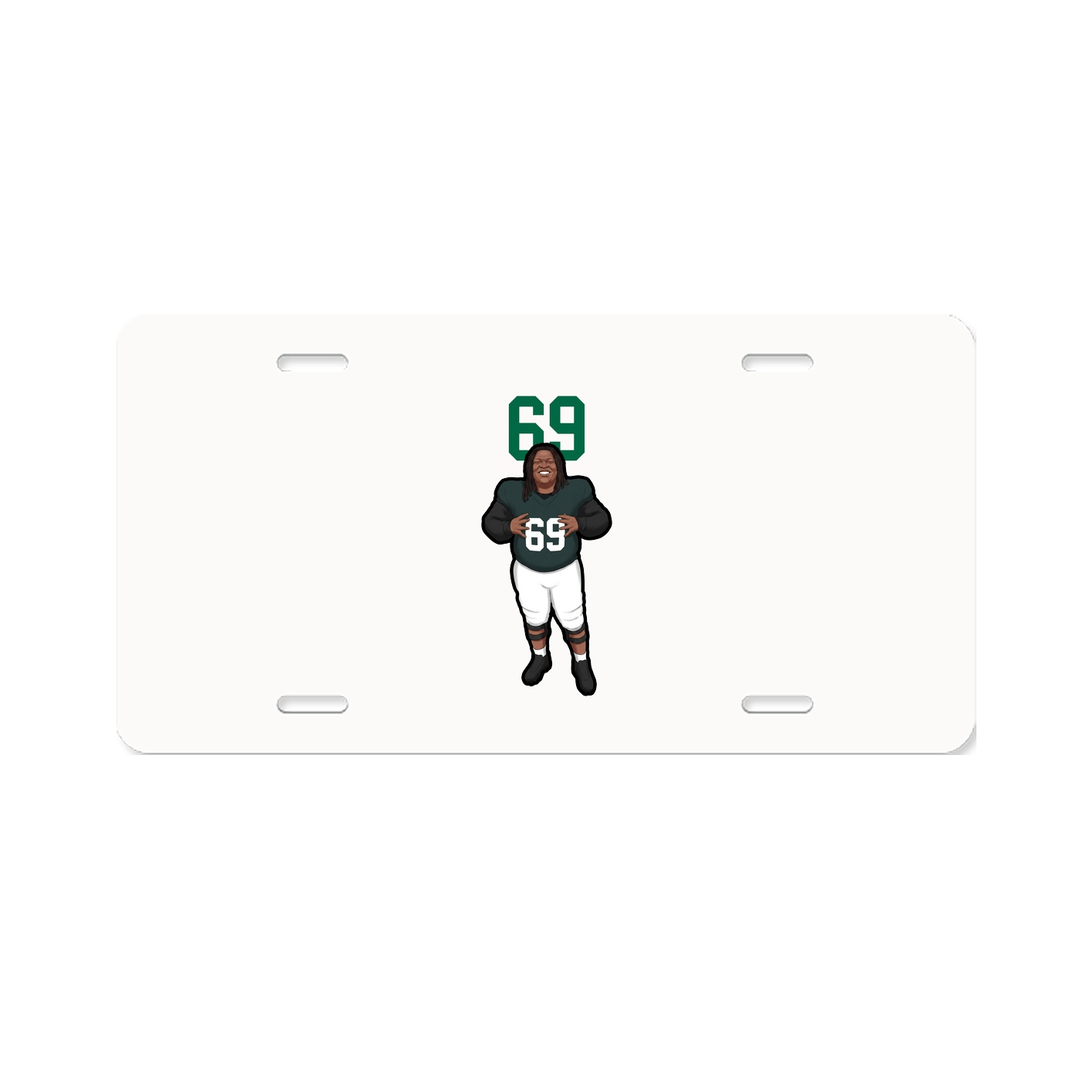 License Plate — Number Top in Classic