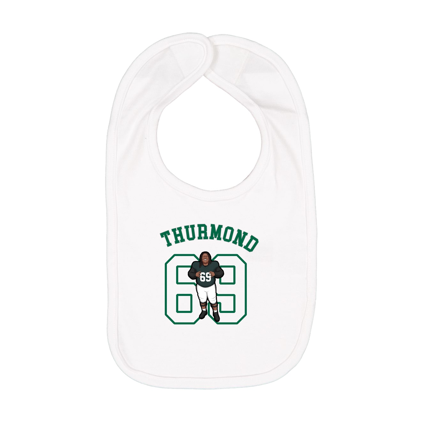 Infant Bib — Shirsey Arch in White