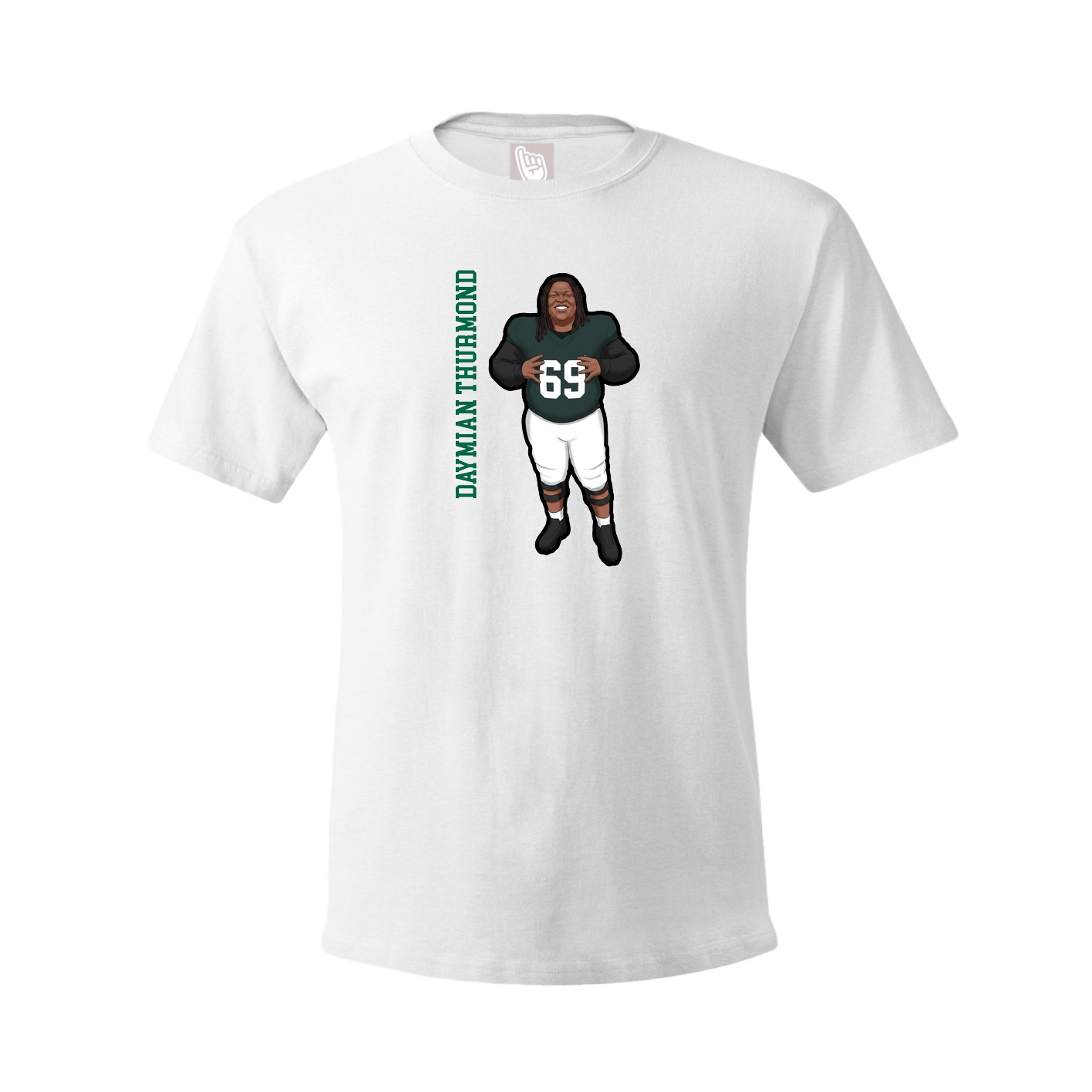 Tee — Name Vertical in White