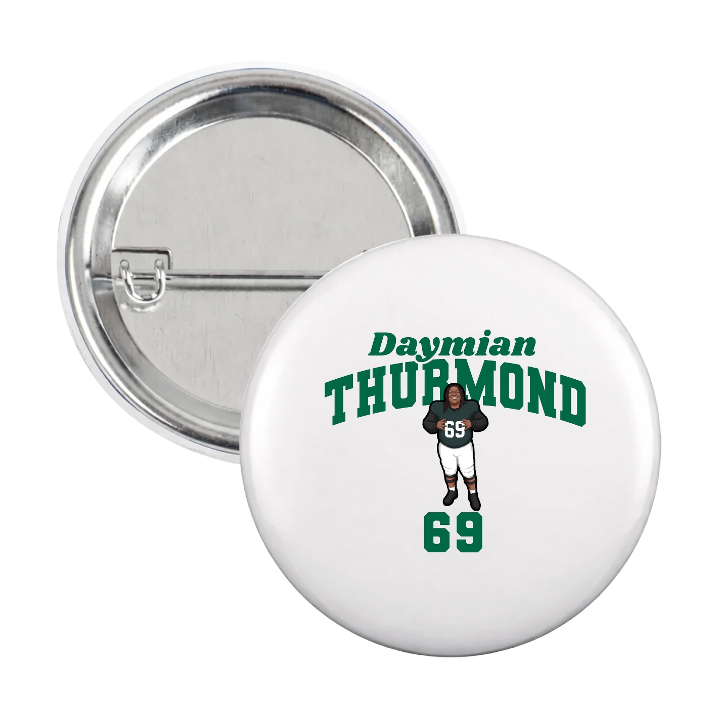 Game Day Button — Signature Arch in White
