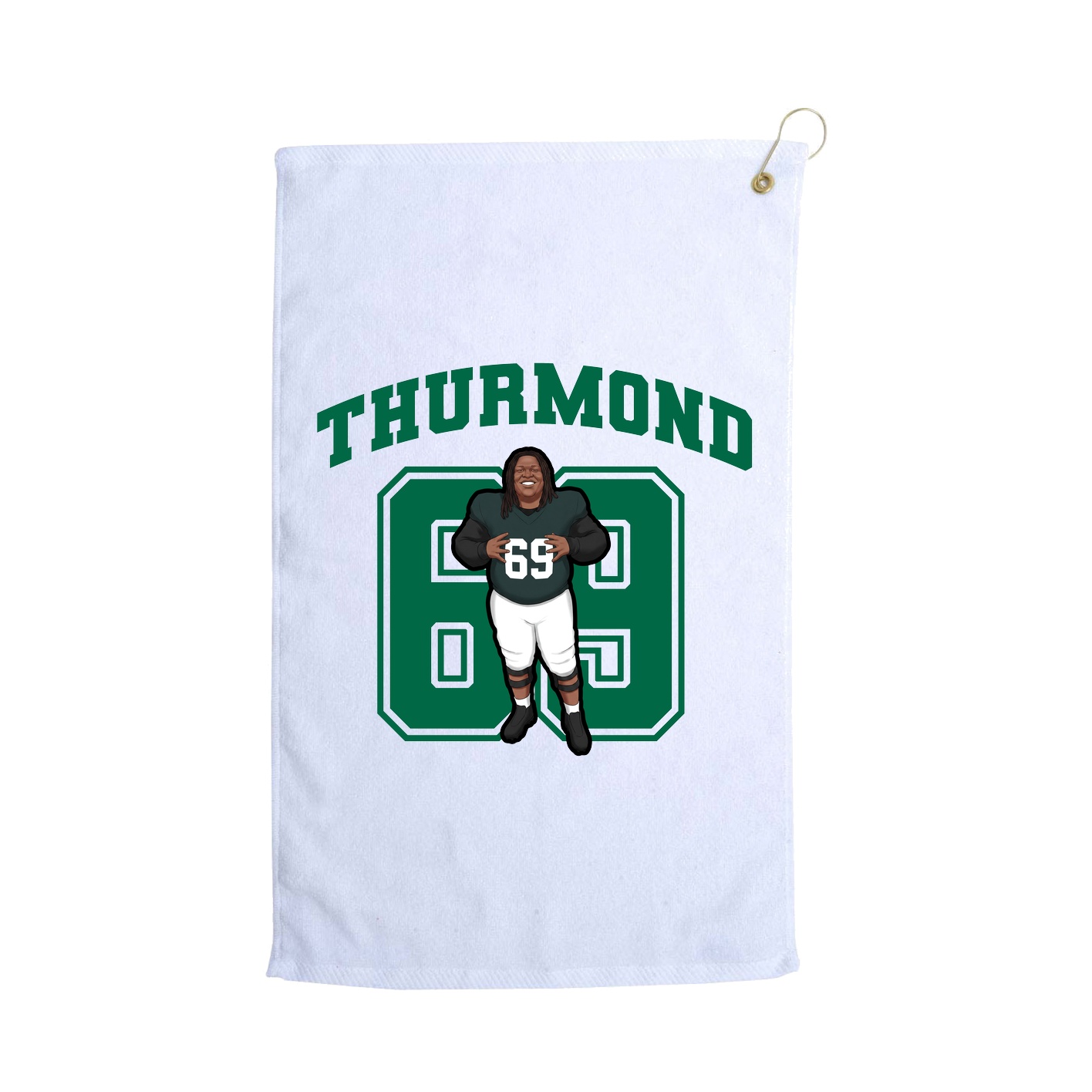 Golf Towel — Number in White