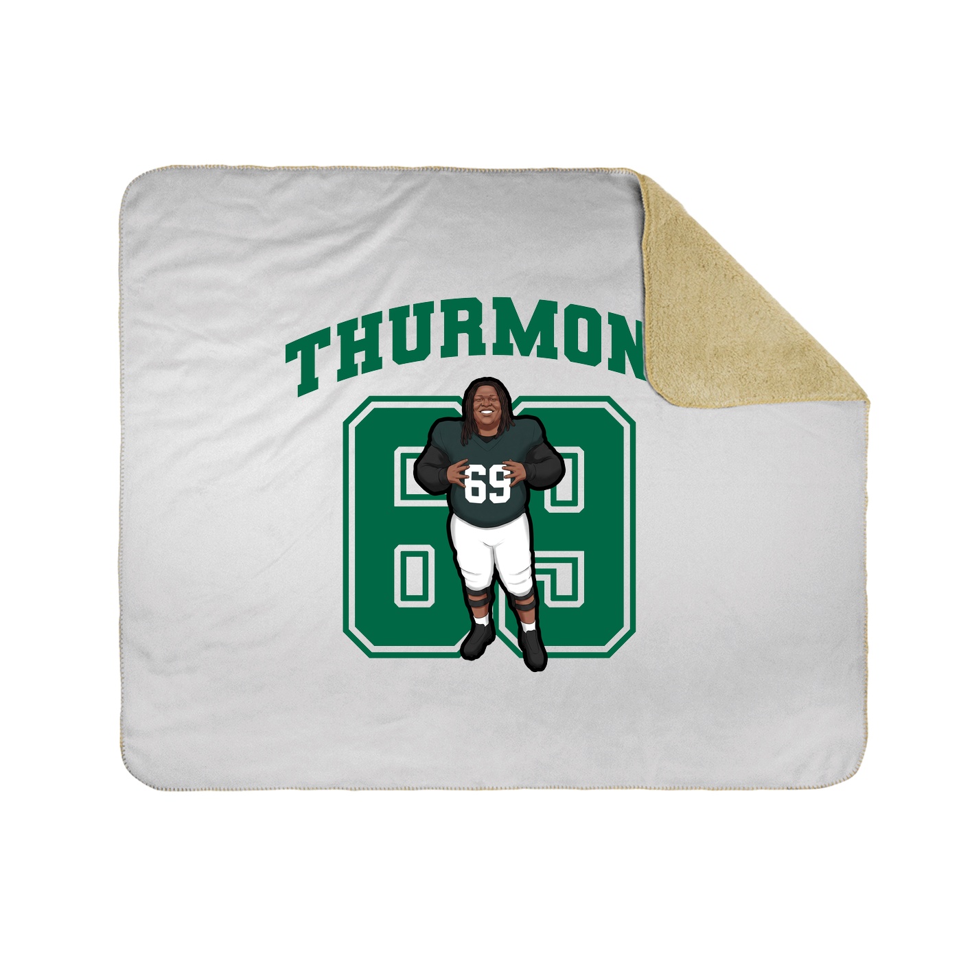 Throw Blanket — Number in White