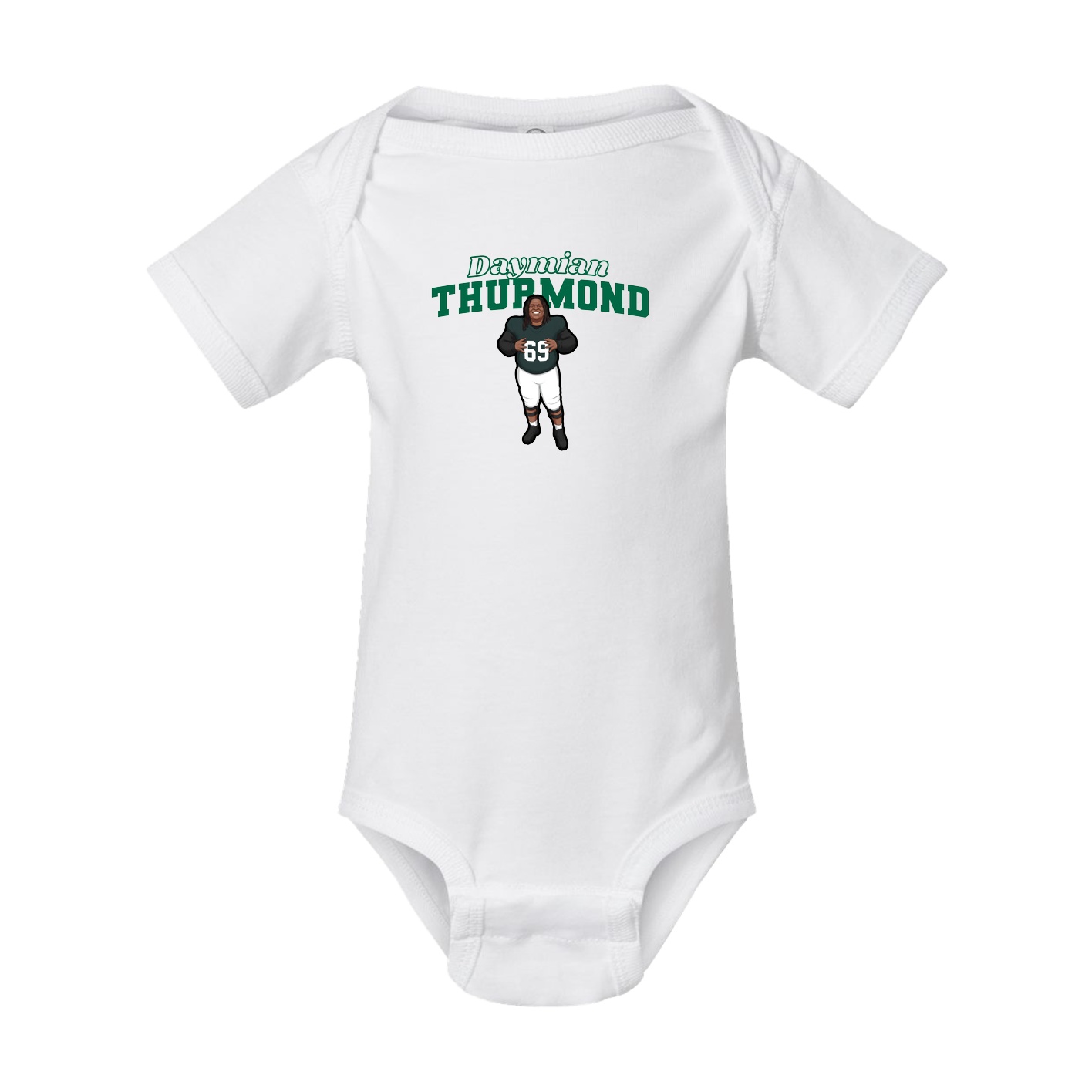 Baby Onesie — Name Arch in White