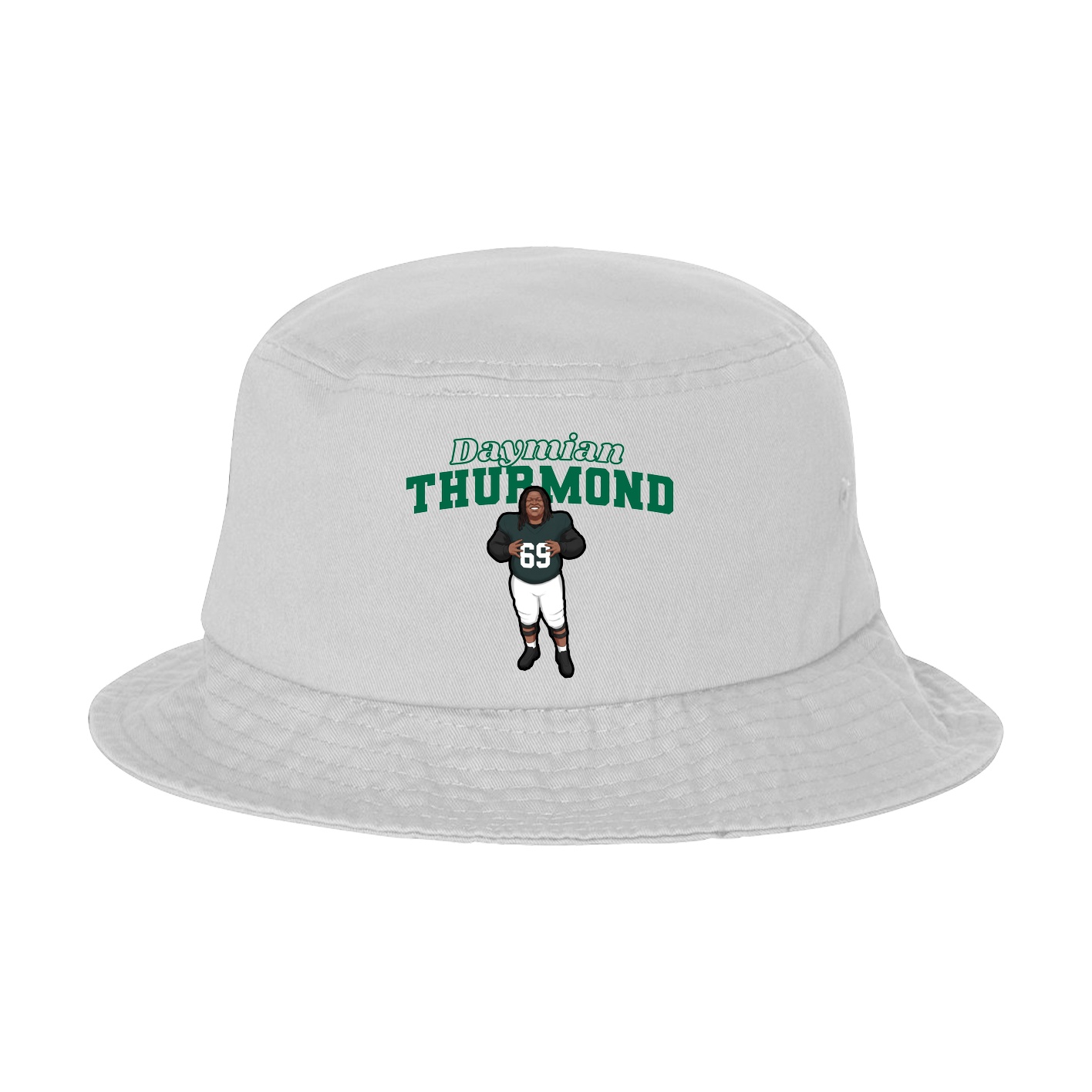 Bucket Cap — Name Arch in White