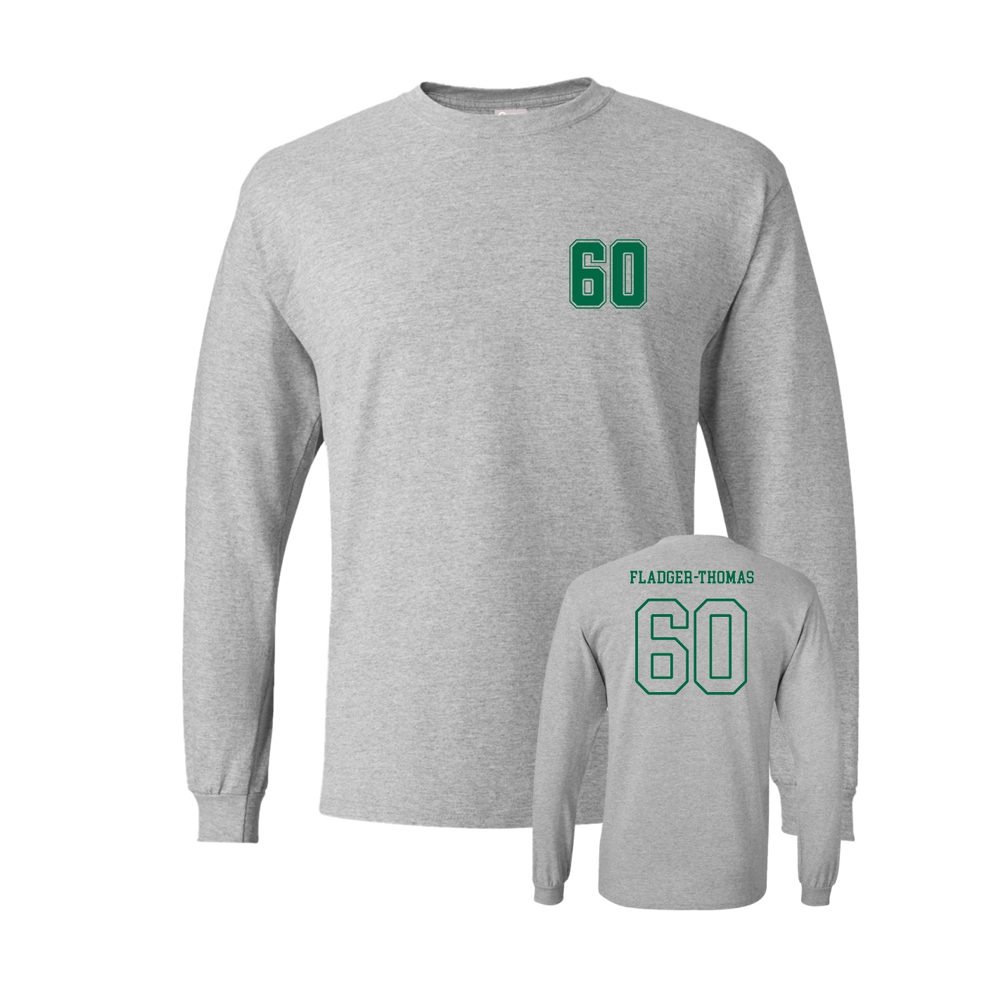 Long Sleeve Tee — Chest Back in Grey