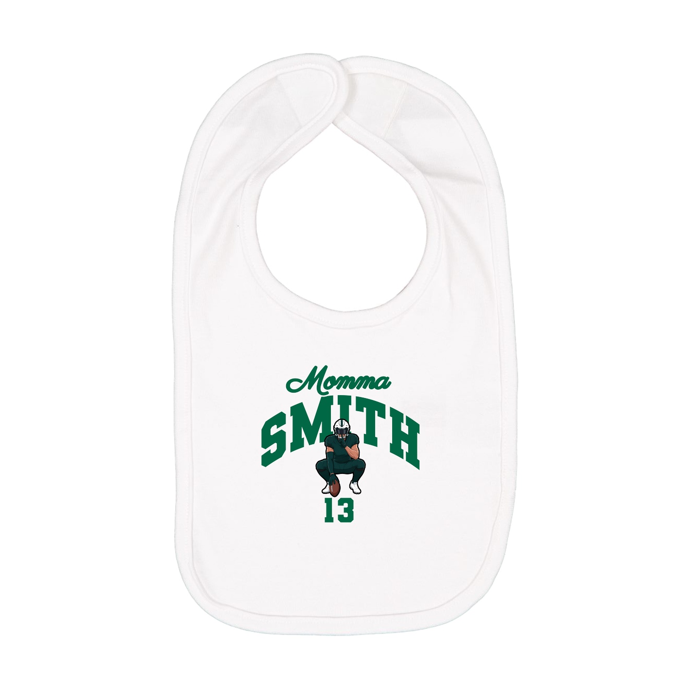 Infant Bib — Mothers Day Arch in White