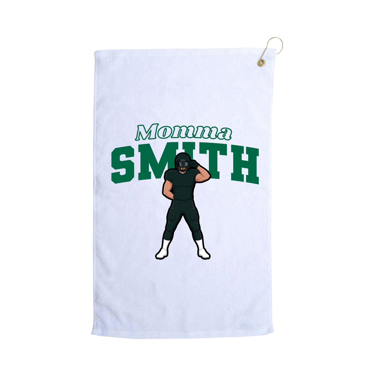 Golf Towel — Mothers Day Block in White