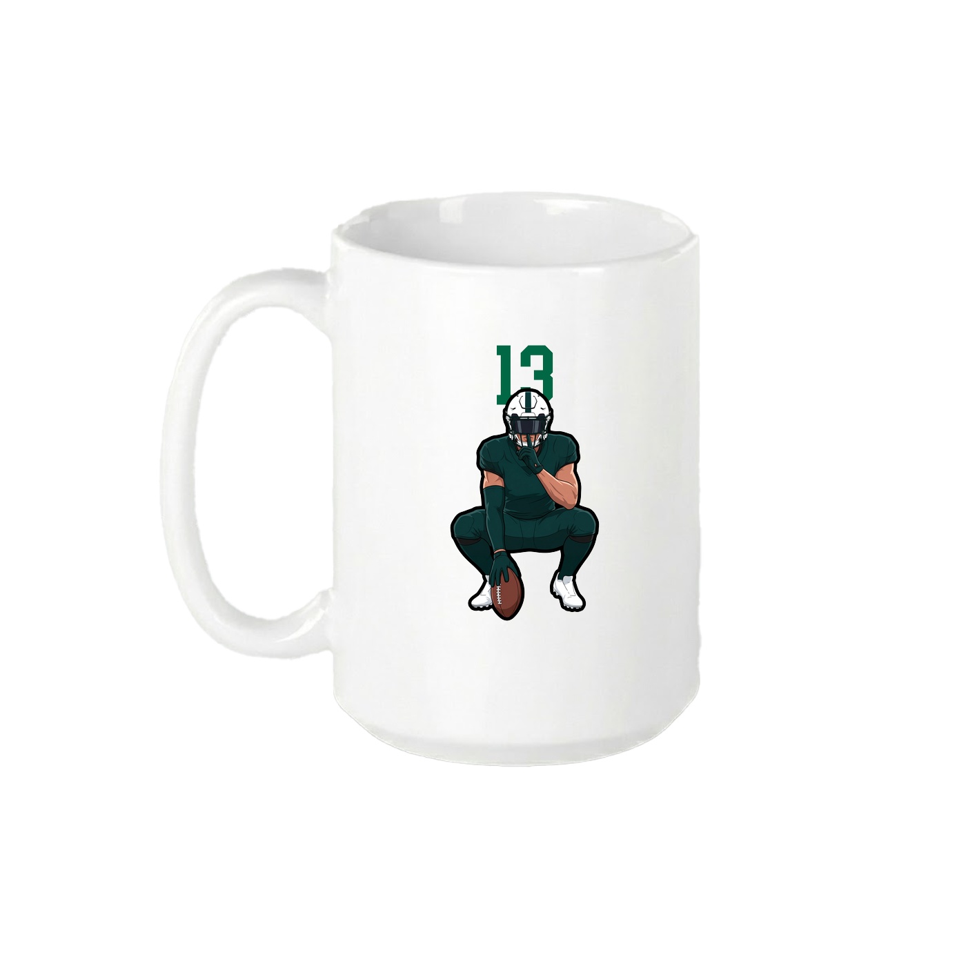 15oz Coffee Mug — Number Top in White