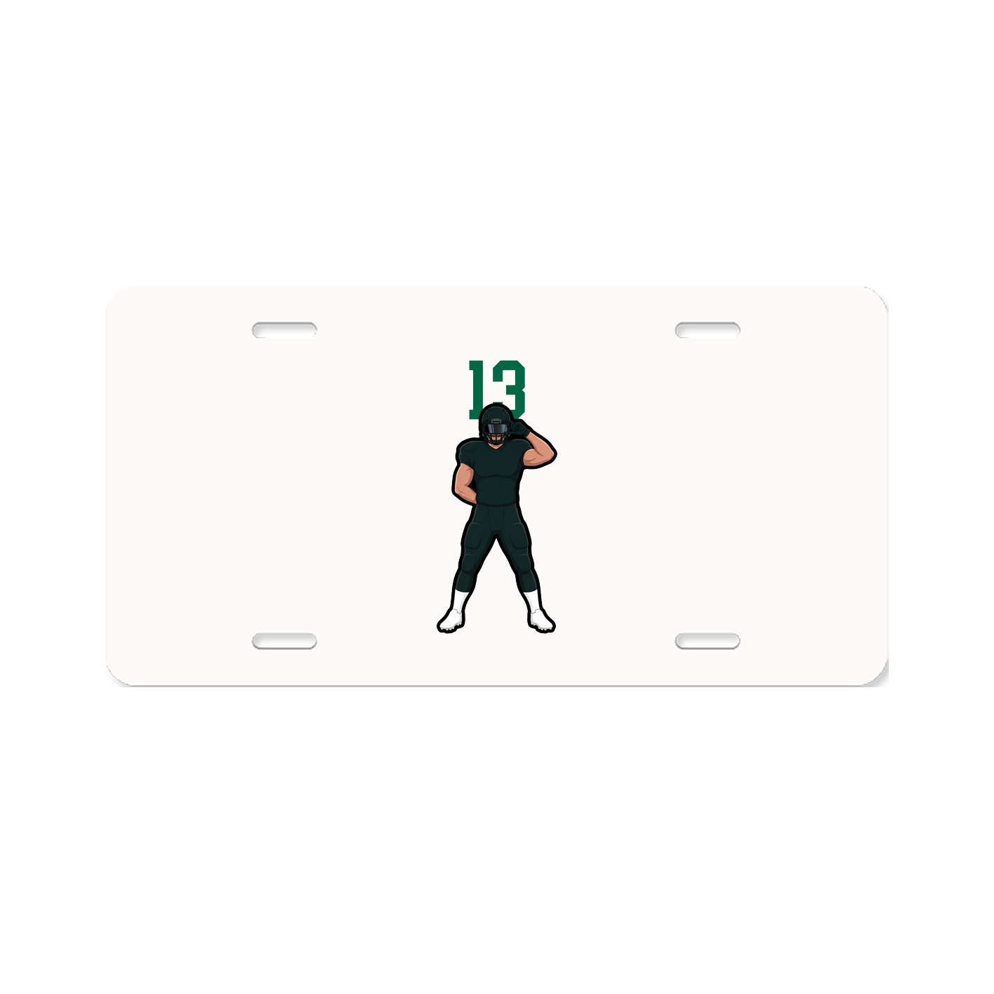 License Plate — Number Top in Classic