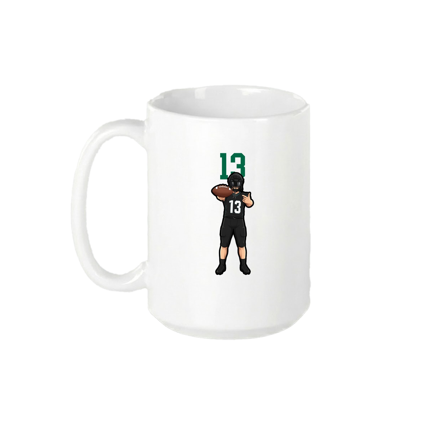 15oz Coffee Mug — Number Top in White