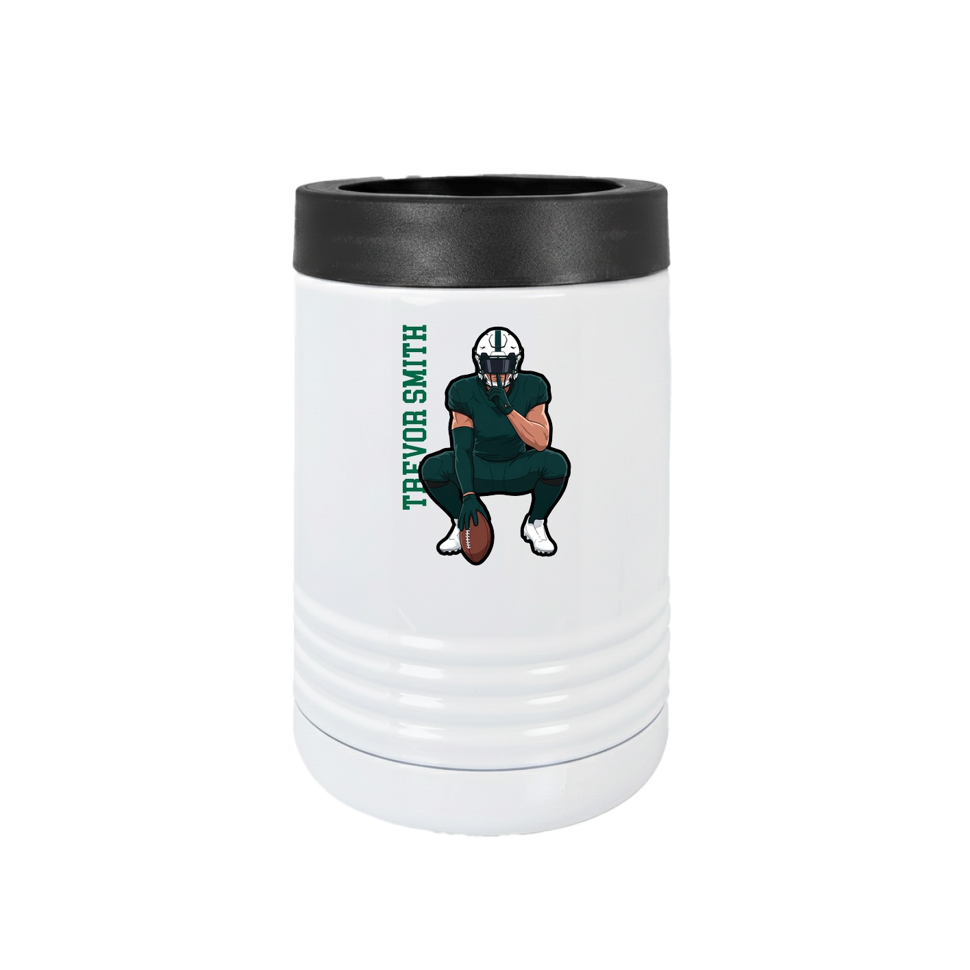 Beverage Holder — Name Vertical in White