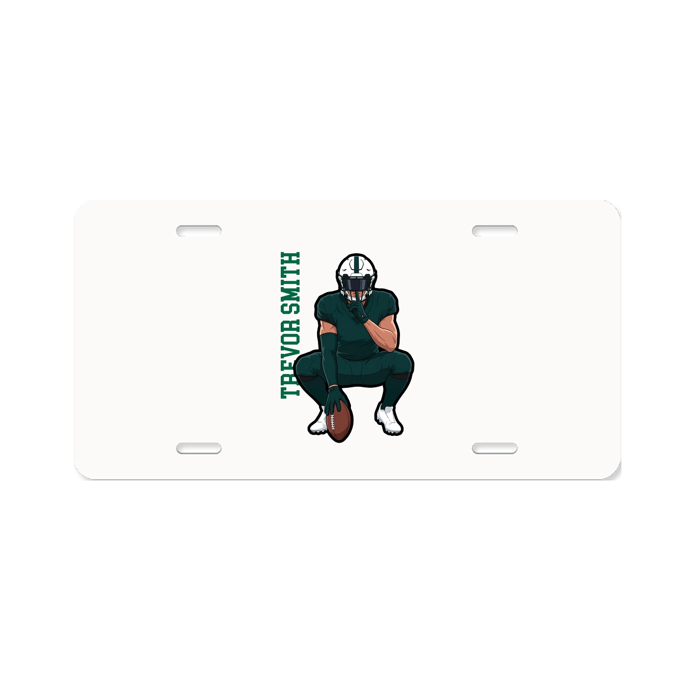 License Plate — Name Vertical in Classic