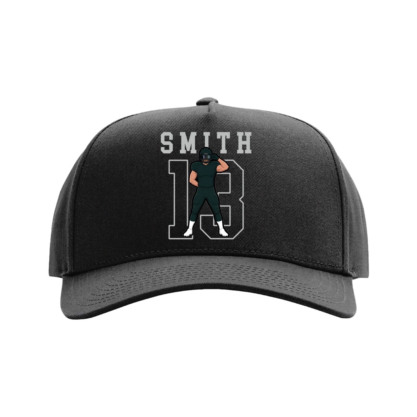 Full Fabric Five-Panel Champ Cap — Shirsey in Black