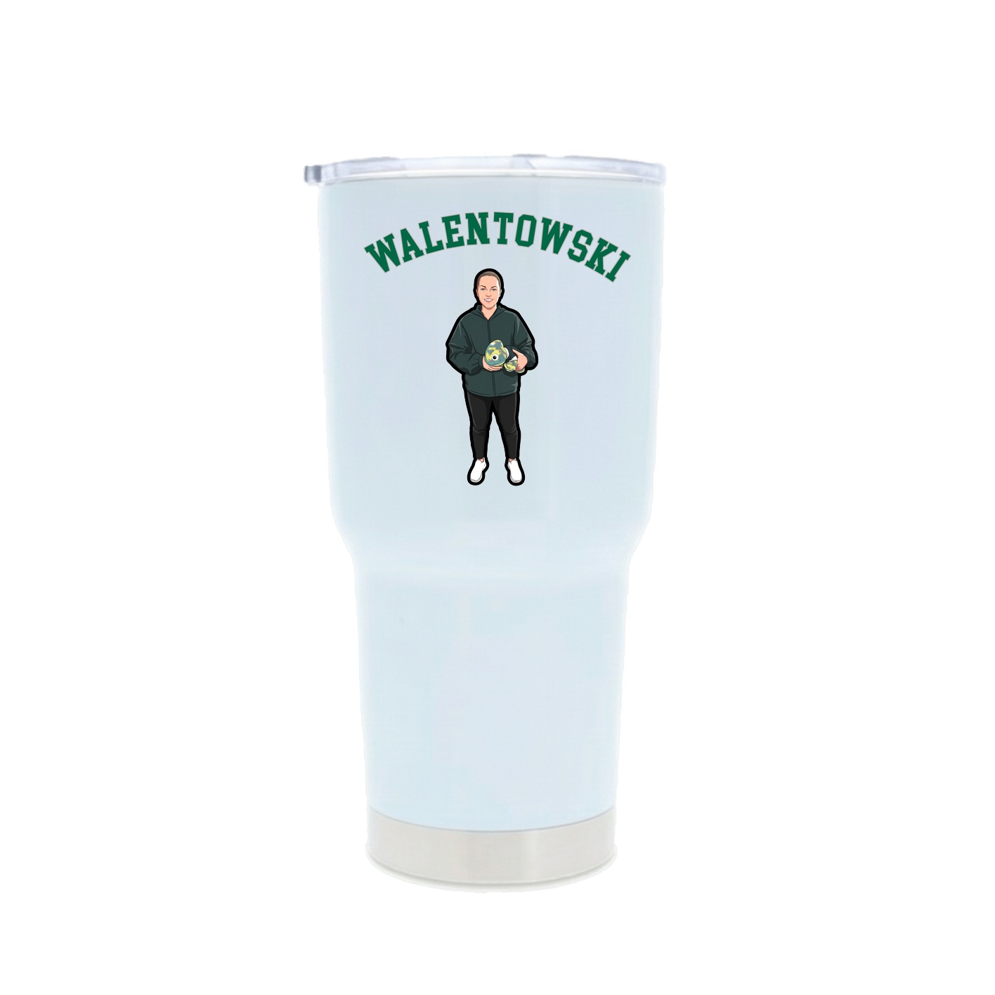 30oz Stainless Steel Tumbler — Shirsey Arch in White