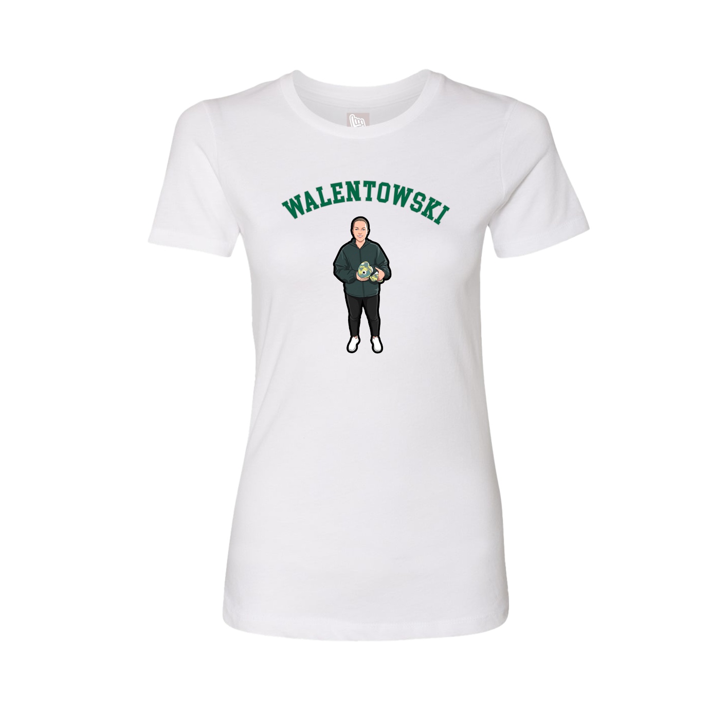 Fitted Women's Tee — Shirsey Arch in White