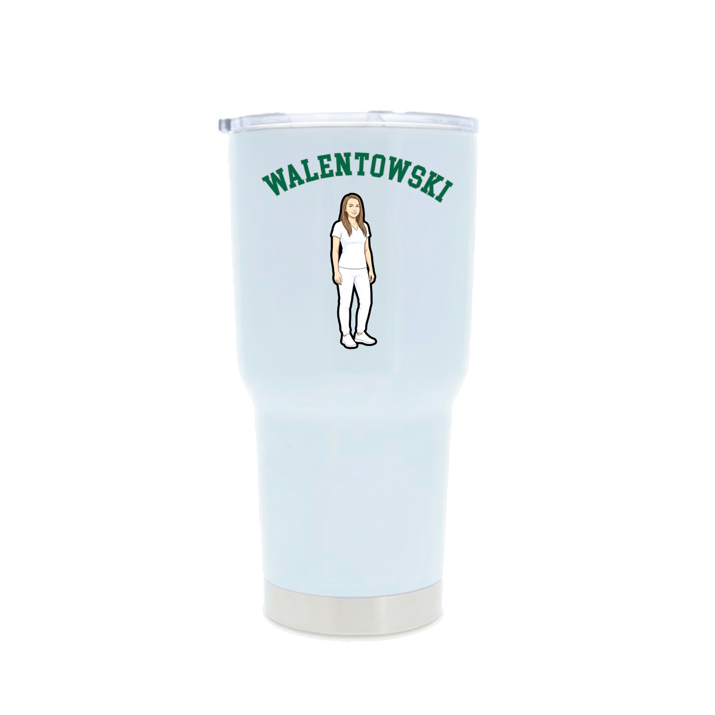 30oz Stainless Steel Tumbler — Shirsey Arch in White
