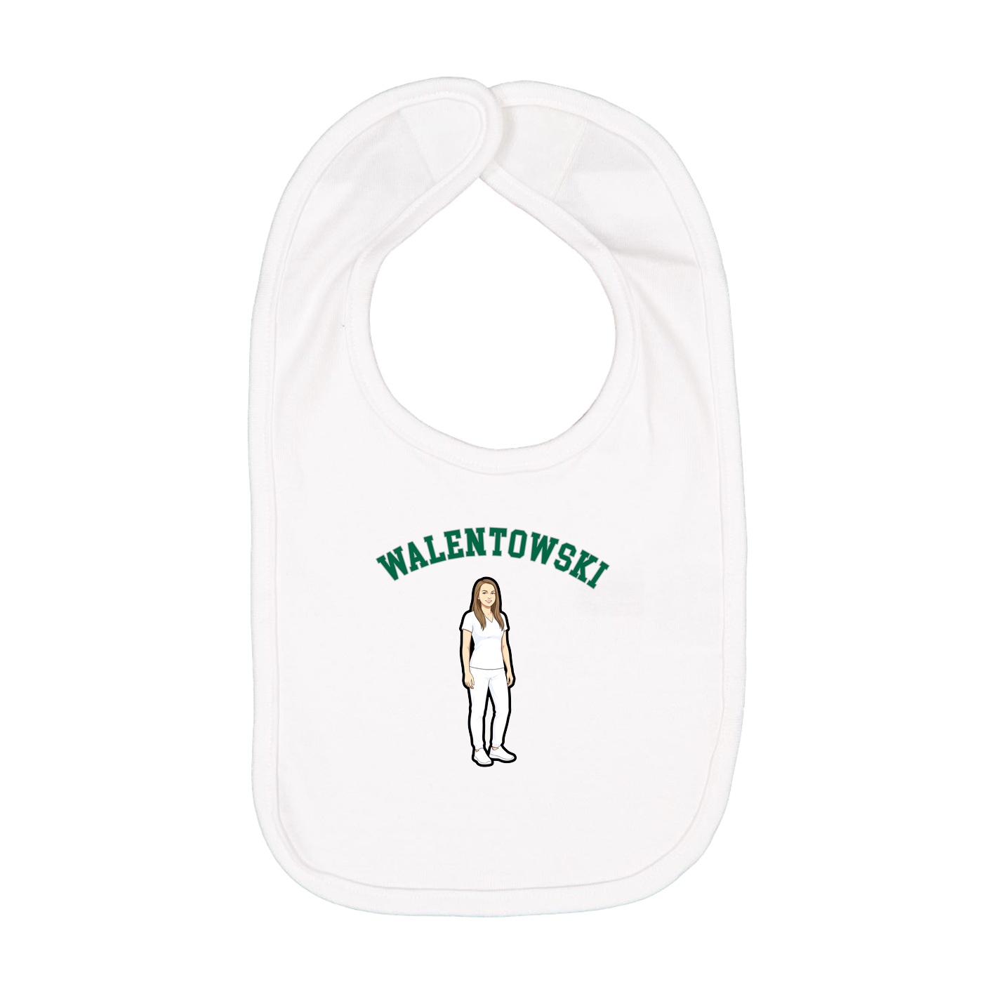 Infant Bib — Shirsey Arch in White