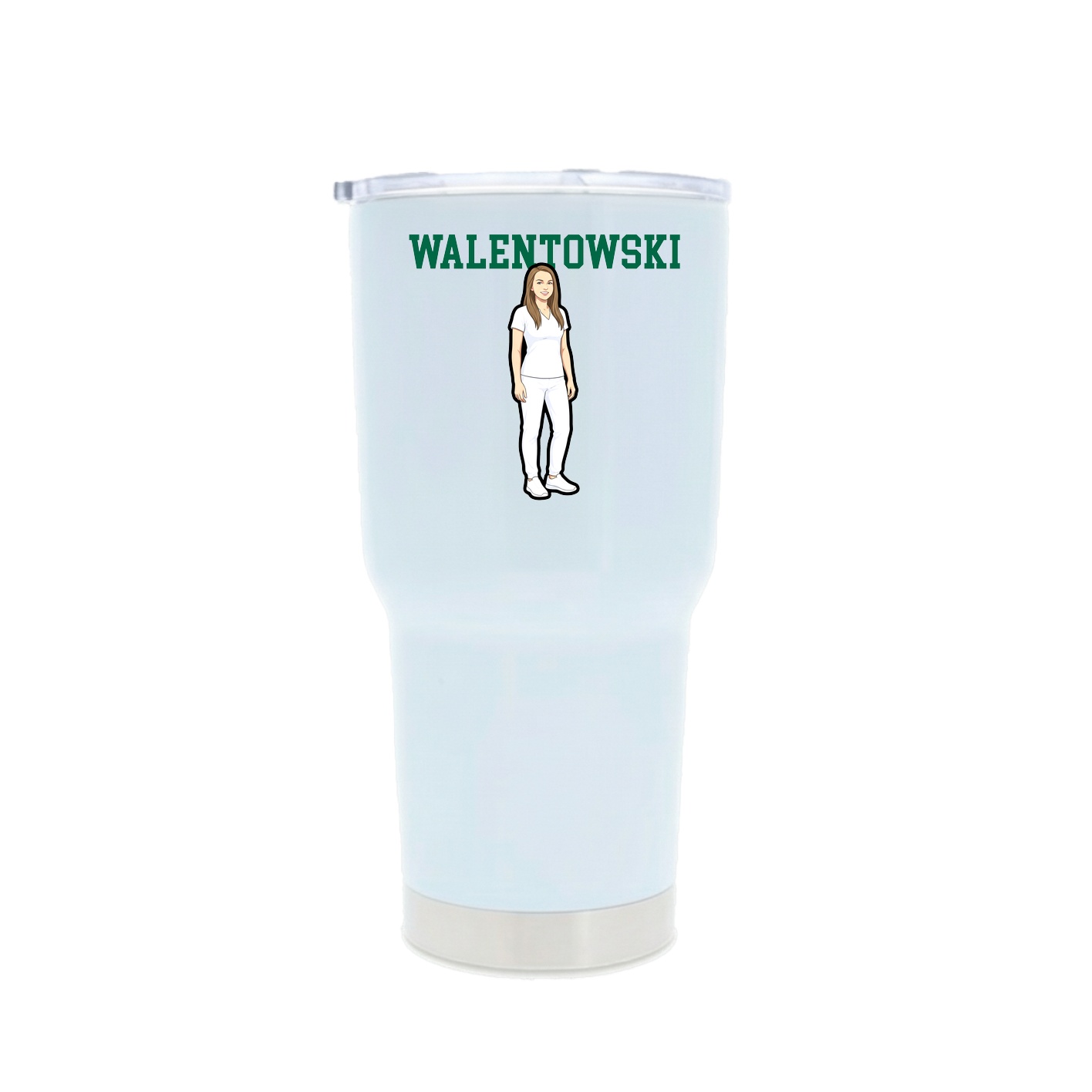 30oz Stainless Steel Tumbler — Shirsey in White