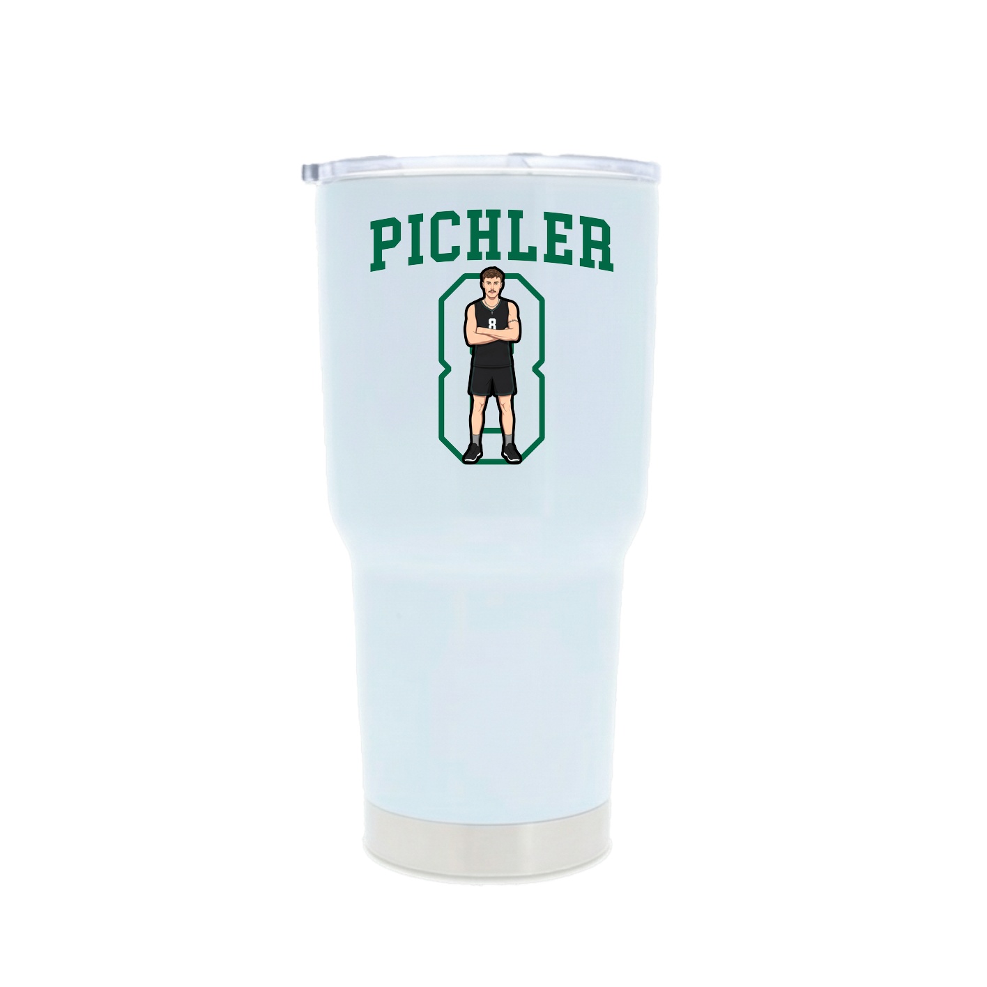 30oz Stainless Steel Tumbler — Shirsey in White