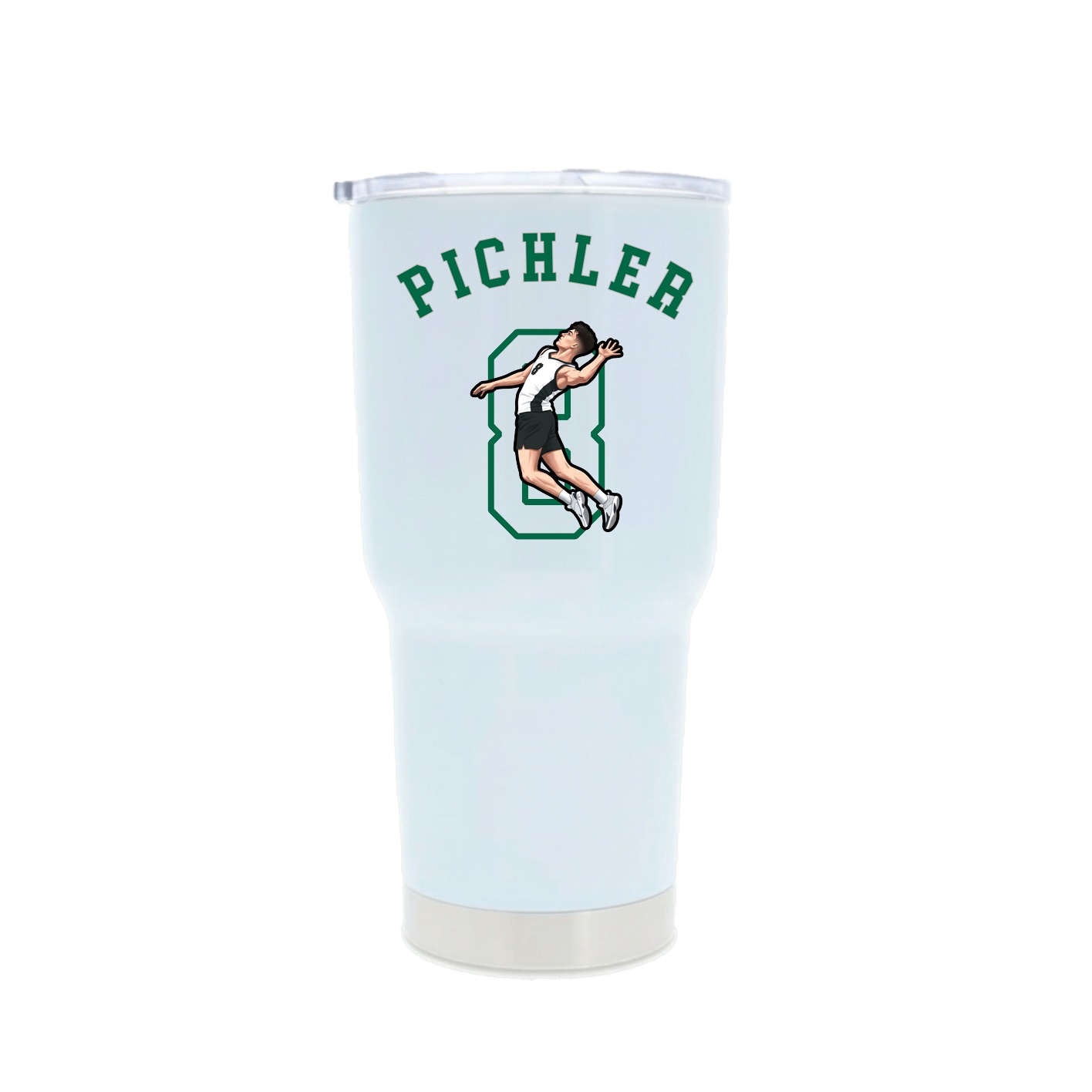 30oz Stainless Steel Tumbler — Shirsey Arch in White