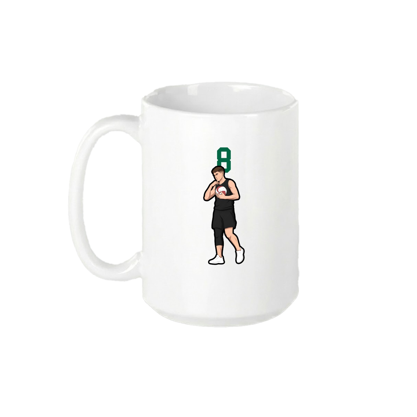 15oz Coffee Mug — Number Top in White