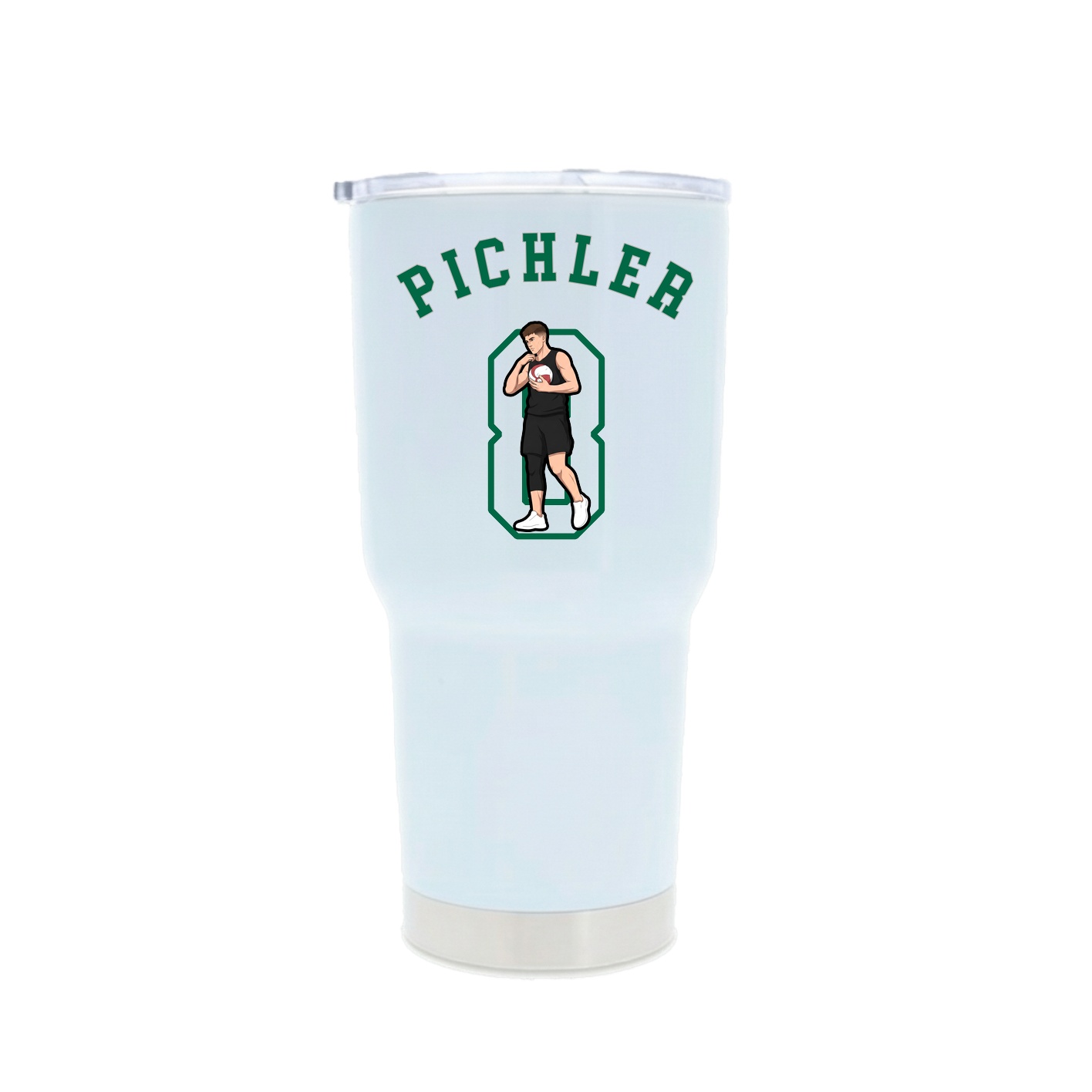 30oz Stainless Steel Tumbler — Shirsey Arch in White