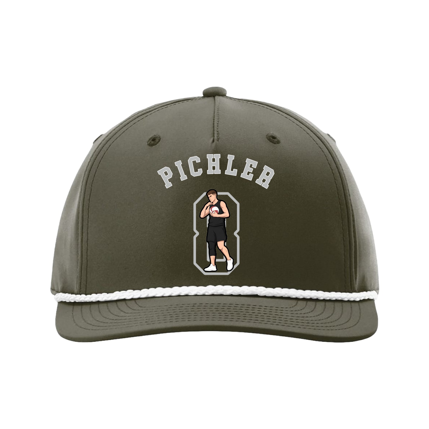 Five-Panel Classic Rope Cap — Shirsey Arch in Green