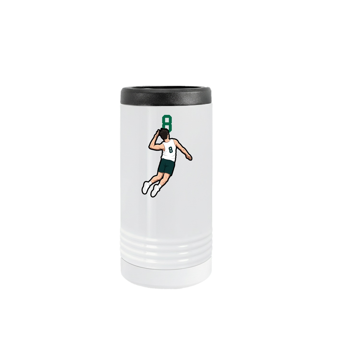 Slim Beverage Holder — Number Top in White