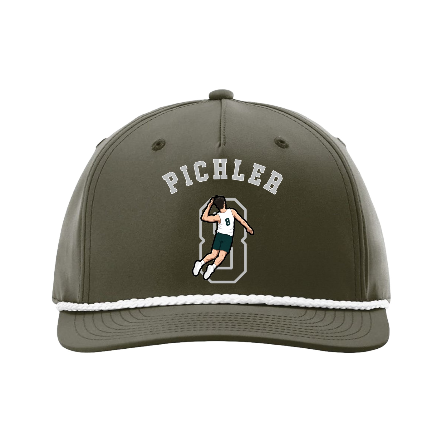 Five-Panel Classic Rope Cap — Shirsey Arch in Green