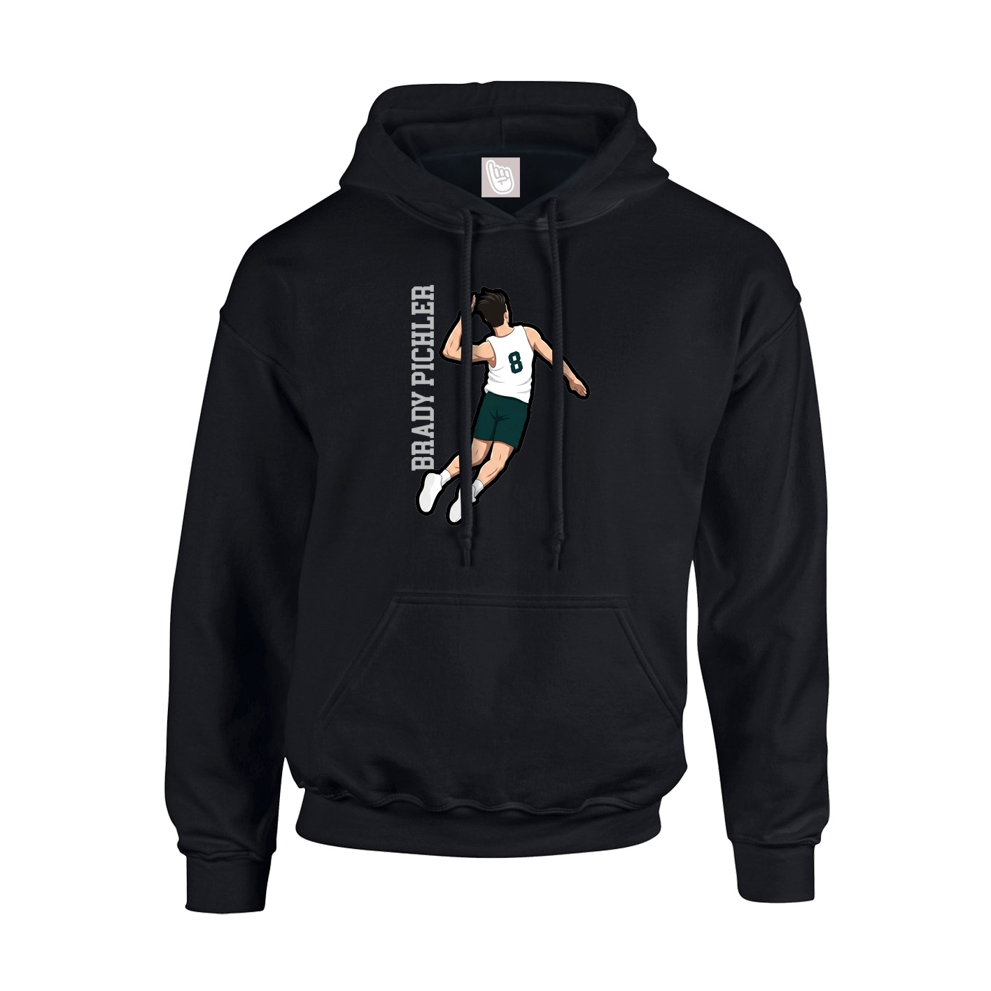 Hoodie — Name Vertical in Black