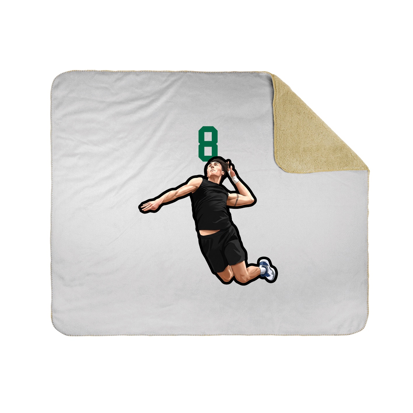 Throw Blanket — Number Top in White